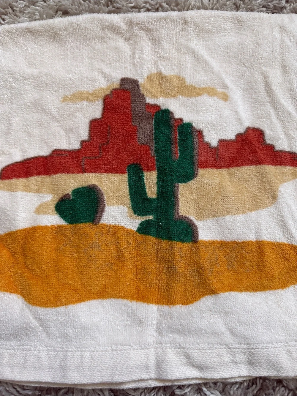 26.5”x15.5” Wamsutta Cactus Desert Print 100% Hand Towel